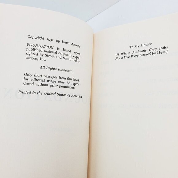 Isaac Asimov Foundation Trilogy Book Misprint BCE 1982 HCDJ Sci-Fi Classics - Picture 4 of 12